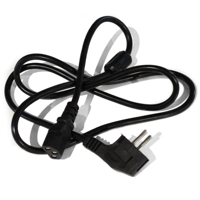 Power cable  3G 0,75 qmm black L=2m (Germany) for charger Filon Futur S