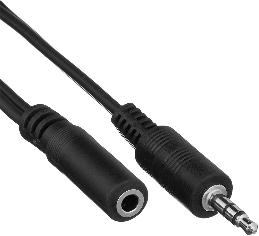 Audio Cable Jack Male 3,5mm to Jack Female 3,5mm - 1m