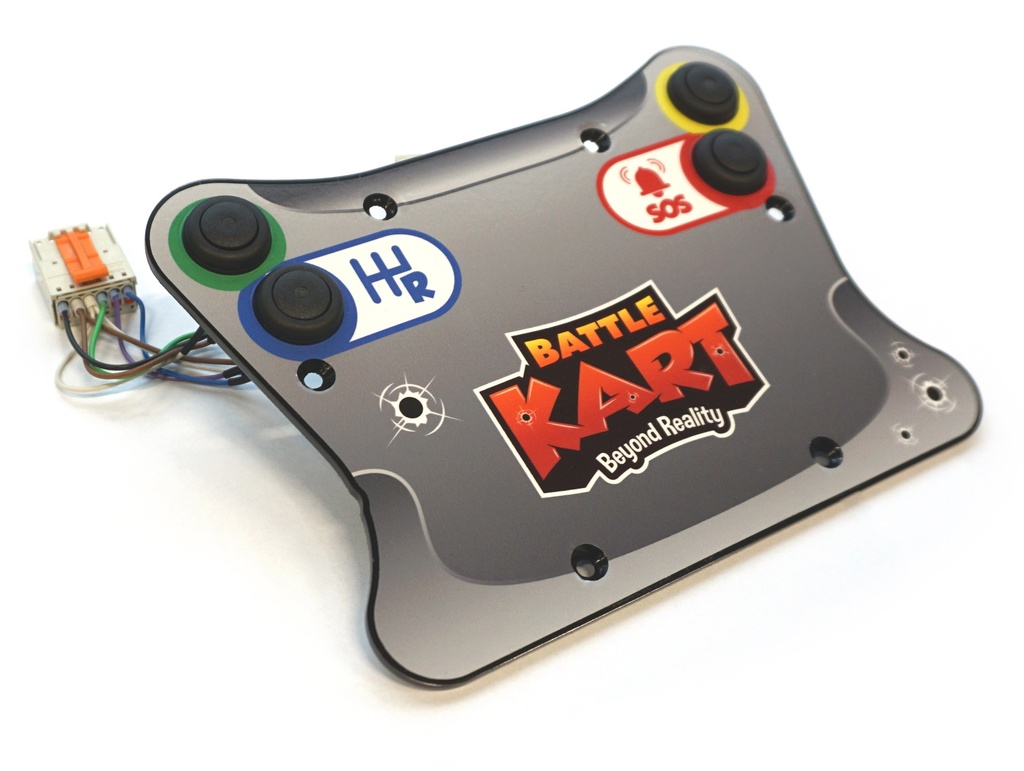 Carrier plate - Steering wheel RiMO F1 v2016  with 4 Button (g/b/y/r) -BattleKart-