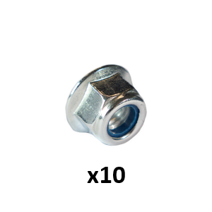 [1822093] Collar nut M8, galv.,self-lock, poly. extra flat, H=9,5 mm - Pack of 10